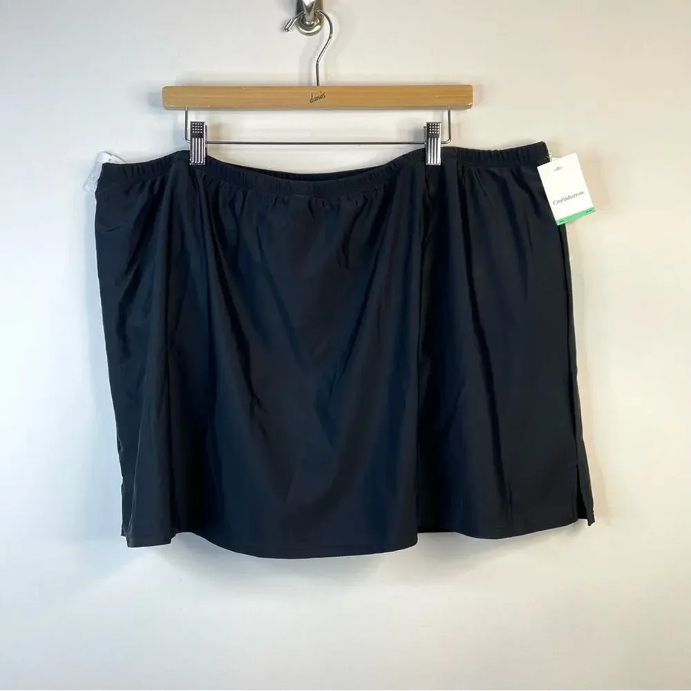 Croft & Barrow Black Swim skirt Skirted swimsuit bottoms Womens 26W 26 W new nwt
